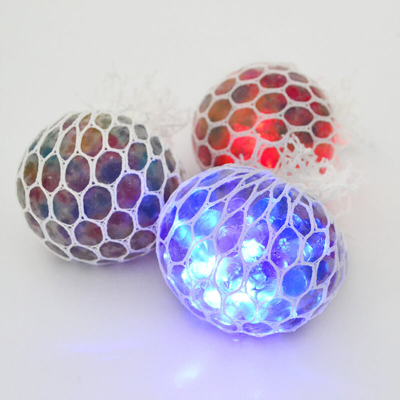 Mesh Grape Squeeze Stress Balls LED Squishy Balls Sensory Toys